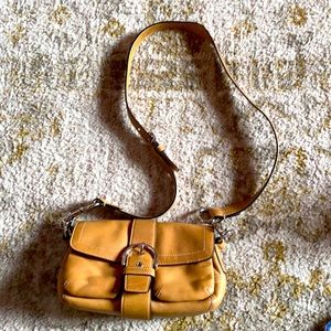 Coach Hampton tan leather crossbody